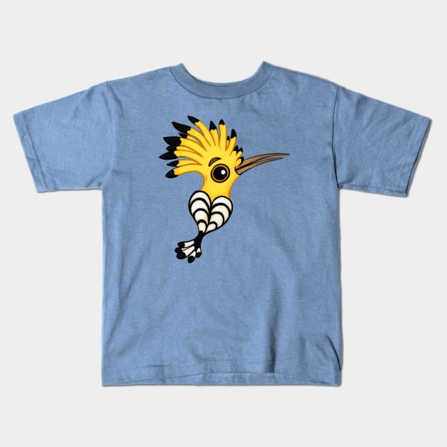 Hoopoe Bird Kids T-Shirt by Hoda Hefzy 